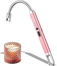 Crasts USB Plasma Rechargeable Electric Lighter for Kitchen Gas Lighter, Pooja Room, Agarbatti, Candles, BBQ, Cigars, Multi Purpose - 360 Degree Flexible & Windproof (Rose Gold)