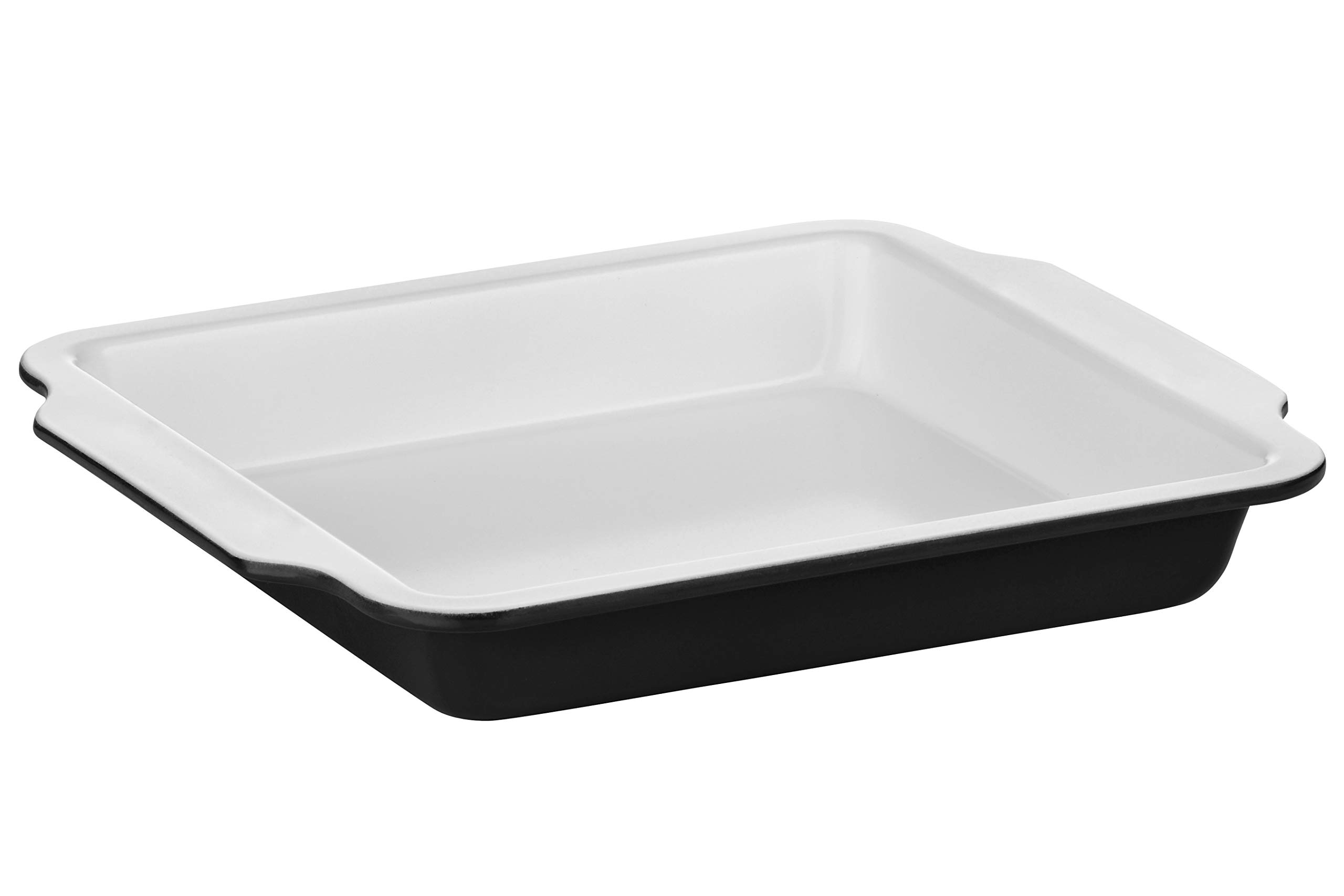 Premier Housewares Ecocook Baking Dish, Square - Black/White