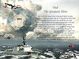 Coast Guard Gift for Dad My Greatest Hero Sentimental Poem Father's Day Birthday Military