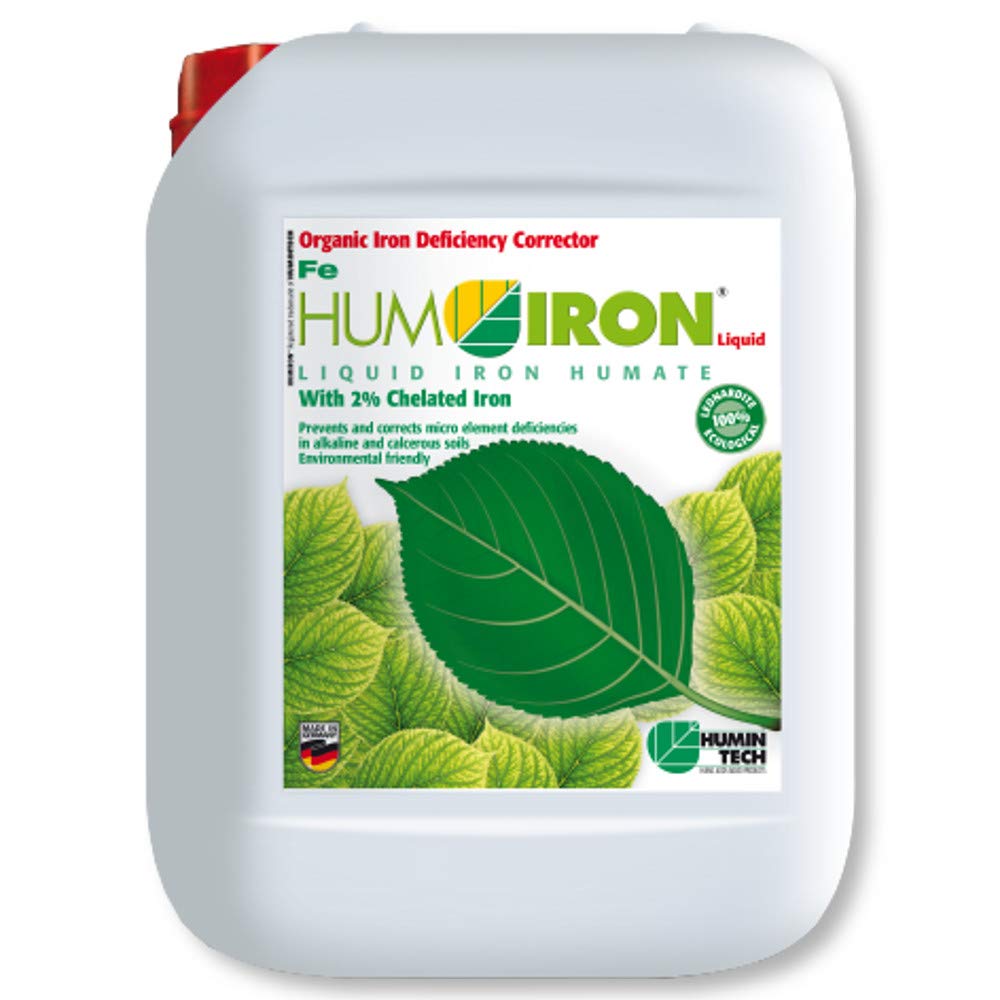 HUMIRON® Fe Liquid 5 L Concime Liquido, Fertilizzante Organico per Ferro Liquido