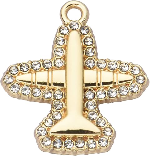 Paquete de 20 dijes de diamantes de imitación chapados en oro, accesorios de cristal para collares, pulseras, joyería, manualidades, bricolaje