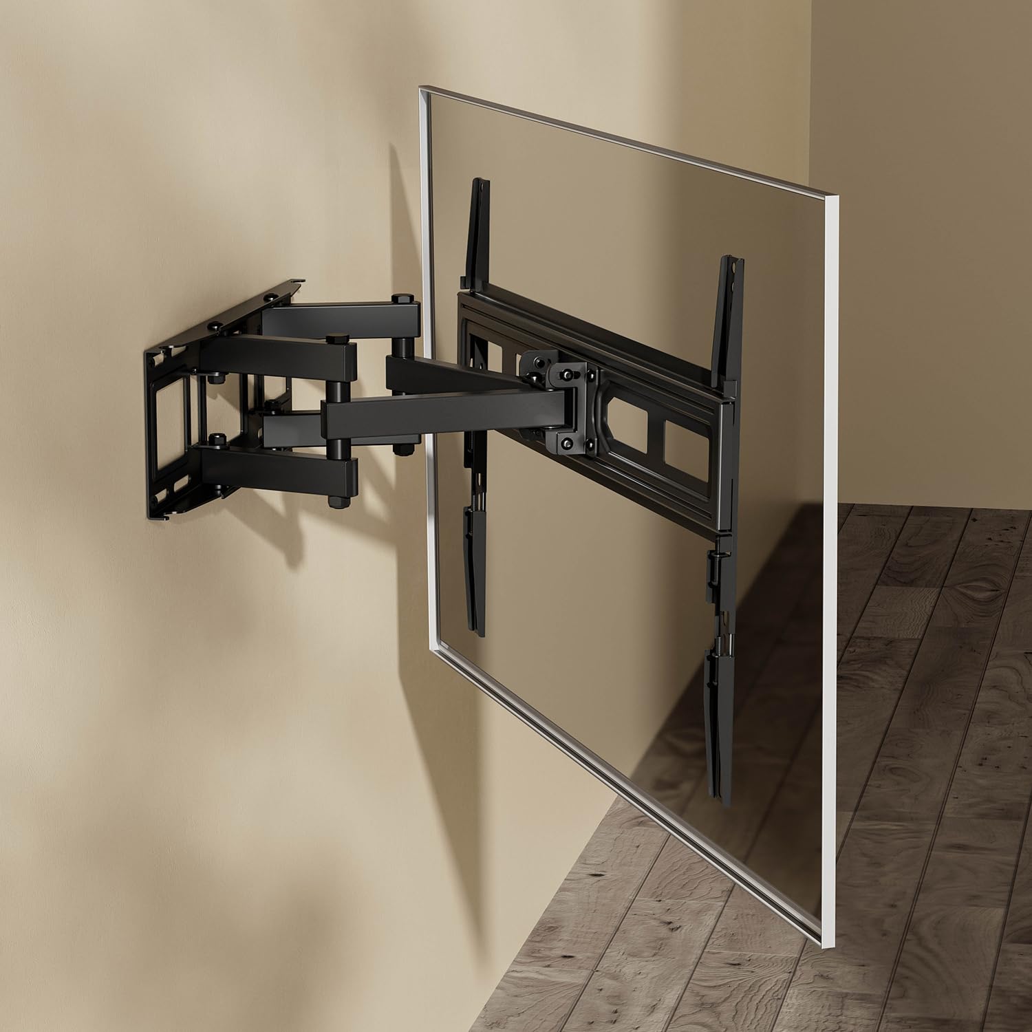 Maclean MC-710N TV Mount, Max Vesa 600x400, Fits Curved TVs, 37-80", 35kg, Schwarz - Image 2