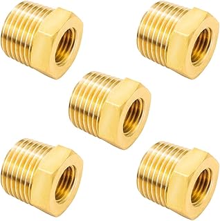 Joywayus Brass Reducer Hex Bushing Reducing Cast Pipe Fitting 1/2