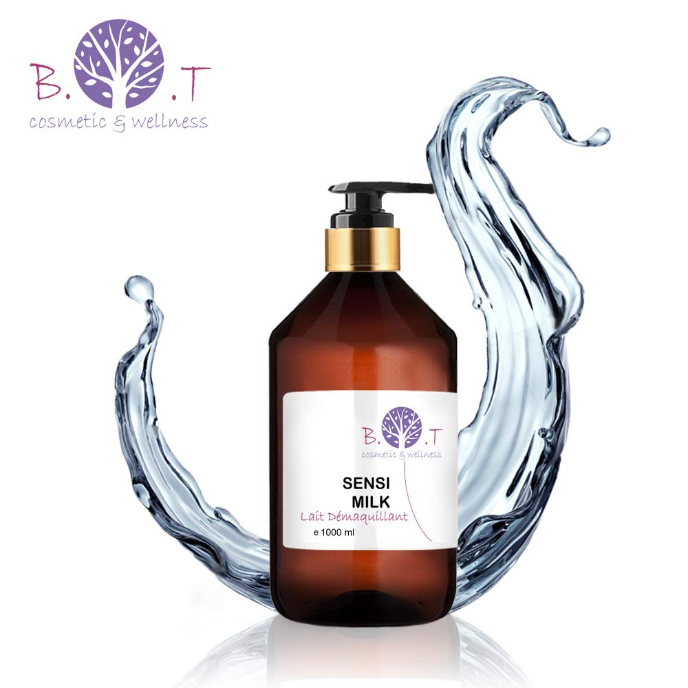 SensiMilk - Natural Micellar Milk with Ceramides, Powerful Facial Cleanser, Makeup Remover, Sensitive Skin Friendly, Hydrating, Non-Greasy, 35.19 fl oz