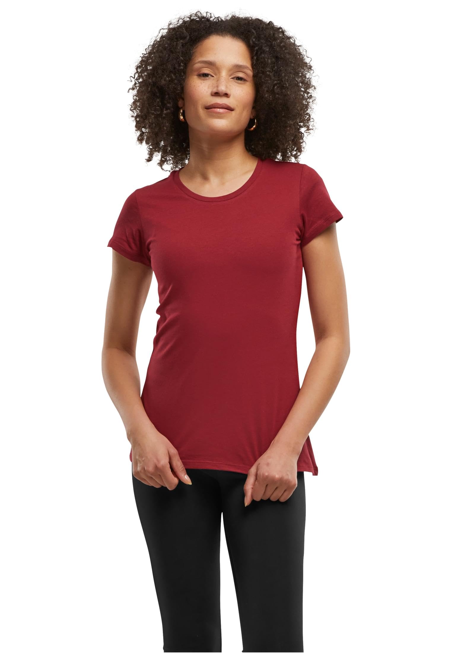 Build Your Brand Womens Bb012 T-Shirt, Cherry, 5XL UK