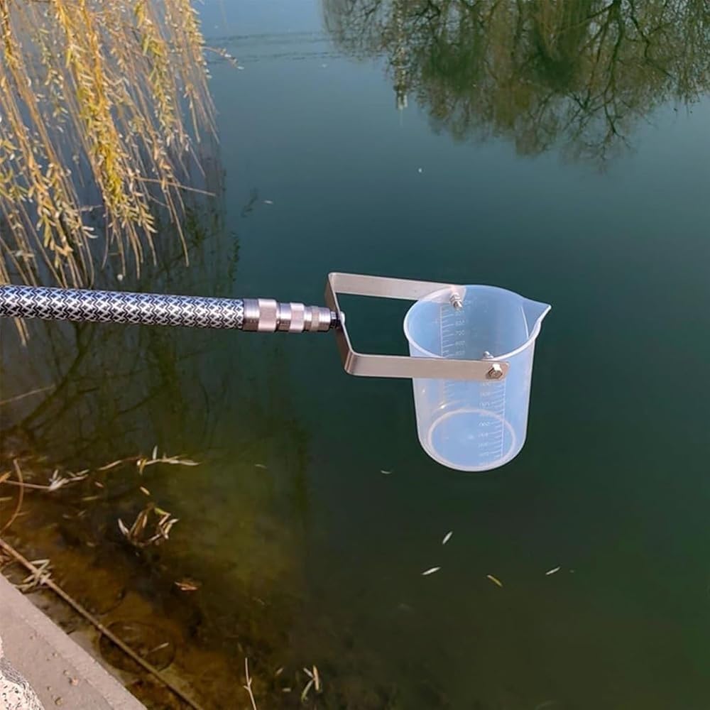 Campionatore telescopico per acqua, 1000 ml, in acciaio inox 304, regolabile da 0,6 a 7 m, per test su fiumi, laghi e acque reflue
