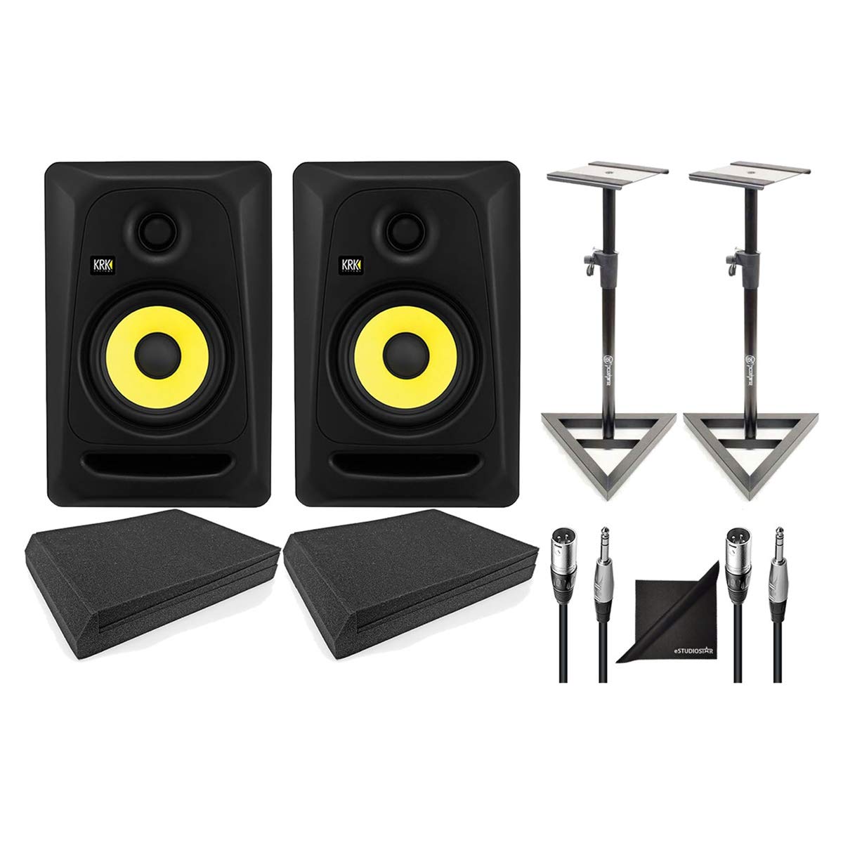 Buy KRK CL5G3 5" Professional Powered Studio Monitor w/AxcessAbles Speaker Stands, Speaker