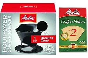 Melitta Coffee Maker 'Pour Over Coffee Cone Brewer & #2 Filter'