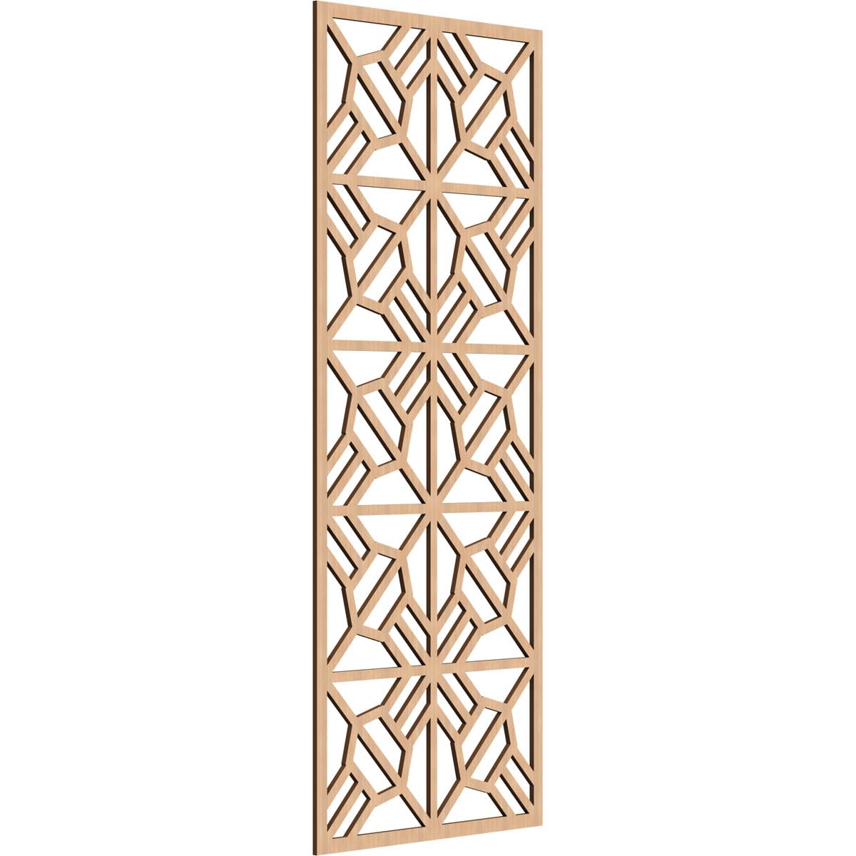 27 3/8"W x 69 3/8"H x 3/8"T Auburn Decorative Fretwork Wood Wall Panels, Hickory