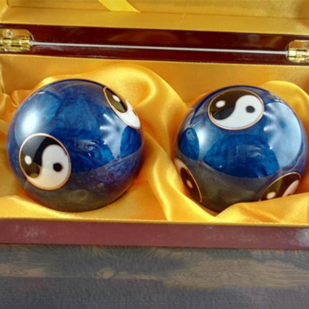 Boules De Massage Baoding En Bois D'ébène – Sculptées, Exercice Des Mains – Neuves