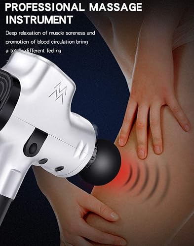 Miniatura 2 de 20 Velocidad 6 cabezas Masaje muscular profundo Fascia Gun Pantalla LCD Masajeador de percusión (negro)