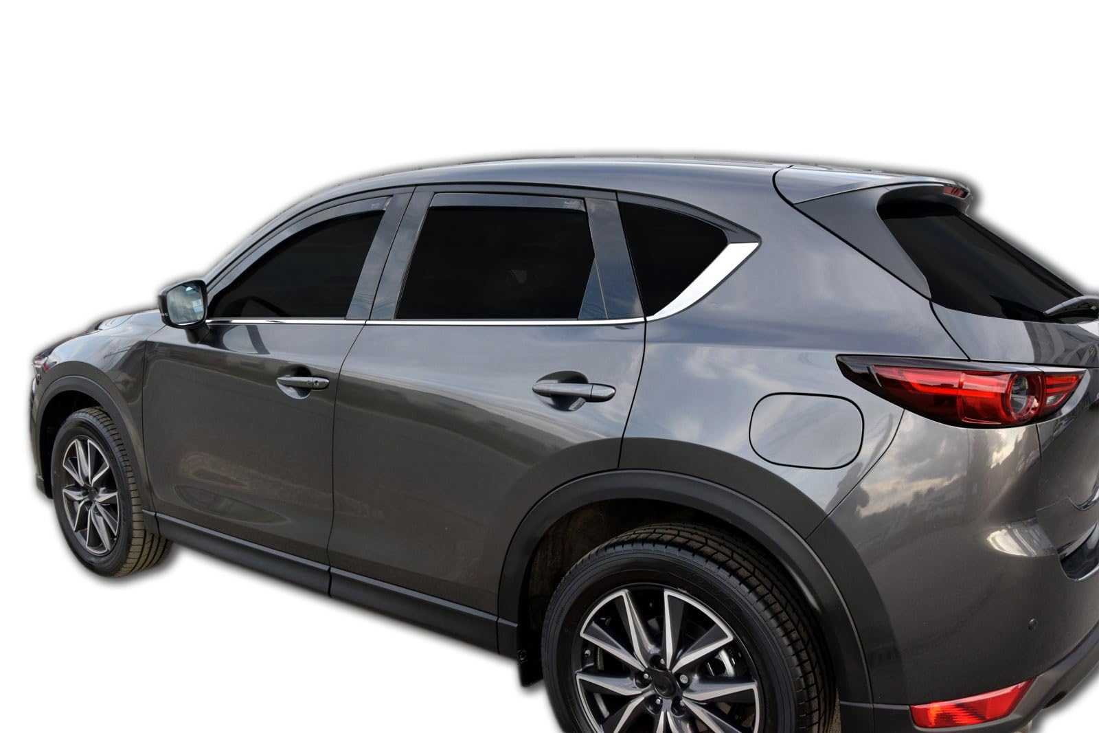 J&J AUTOMOTIVE Windabweiser passend für Mazda CX-5 5-Türer 2017-2026 4tlg, Heko Regenabweiser Vorne Hinten Getönt Dunkel