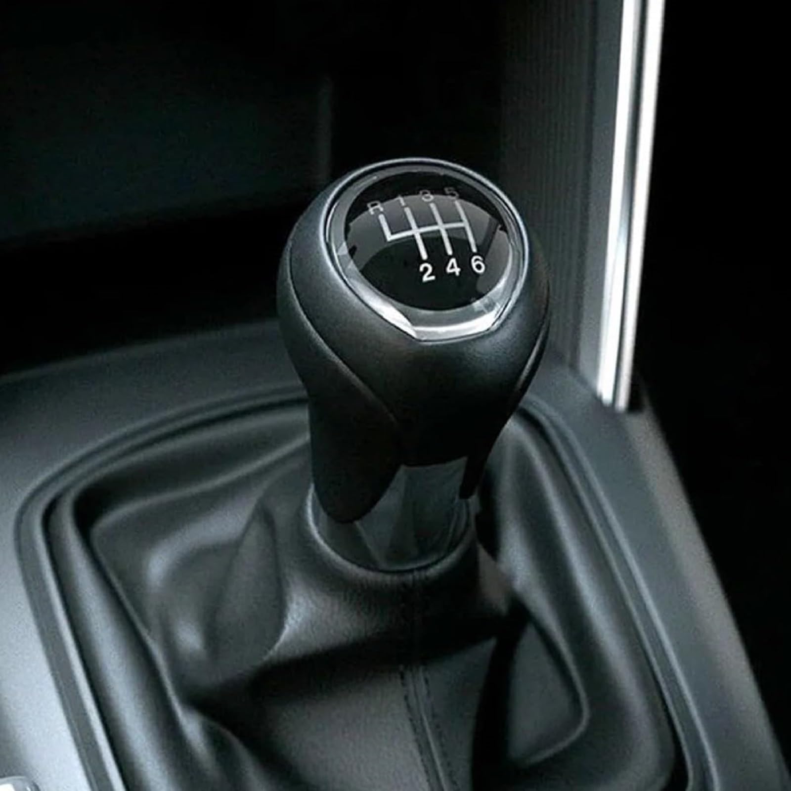 Pomello Cambio In Pelle PU Per Mazda 2, 3, 6 E 323 – 5 Marce, Design Ergonomico, Ricambio Diretto Nero