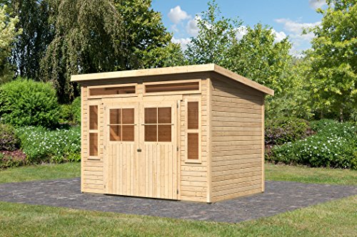 Preisvergleich Produktbild Unbekannt Karibu Gartenhaus Tinkenau 7 naturbelassen 19 mm