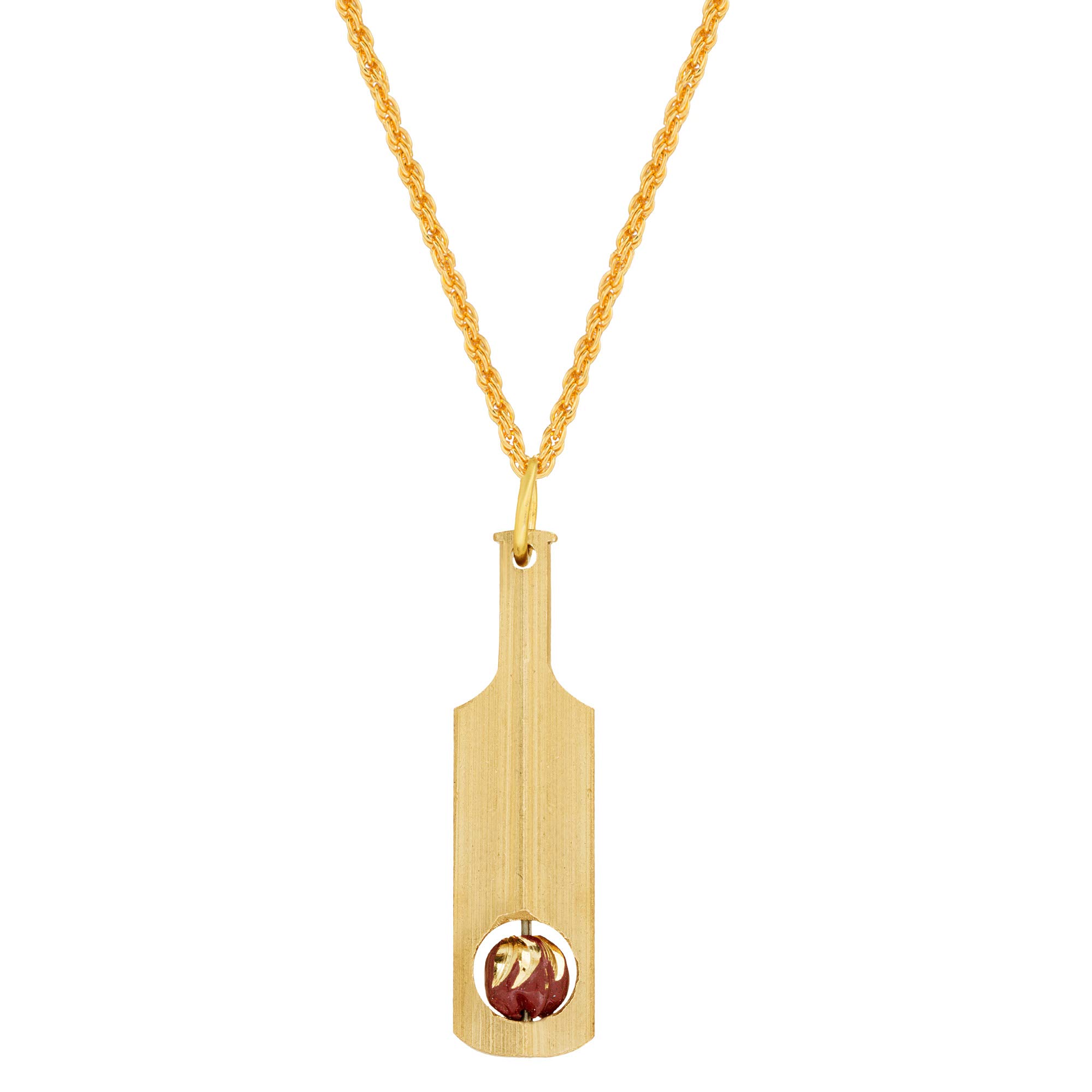 Brass Cricket Bat and Ball Fashion pendant Men Women