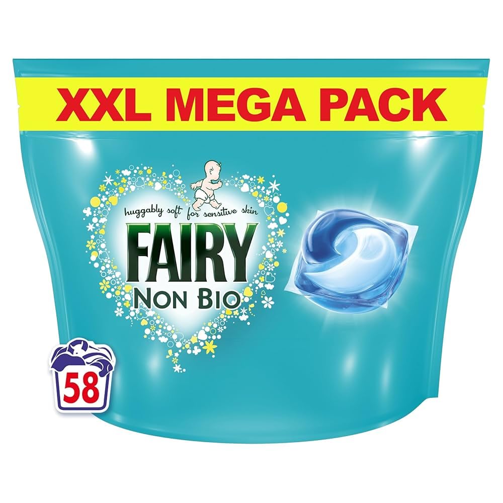 Fairy Non Bio PODS® Washing Liquid Capsules, For Sensitive Skin, 58 Washes