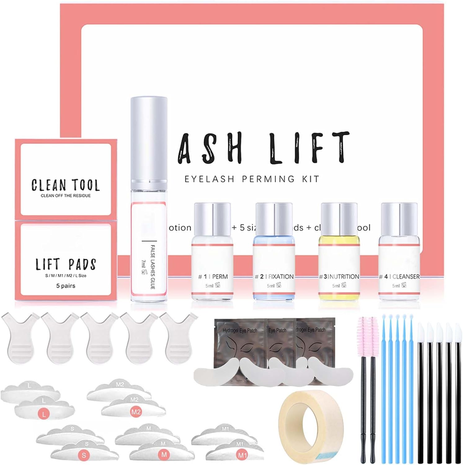 Wimperliftingset, 2025 bijgewerkte wimperliftingset, veilige wimpergolven, starterkit, natuurlijke en dikkere wimperliftkit, semi-permanente krullende wimpers, permanent, gemakkelijk te gebruiken
