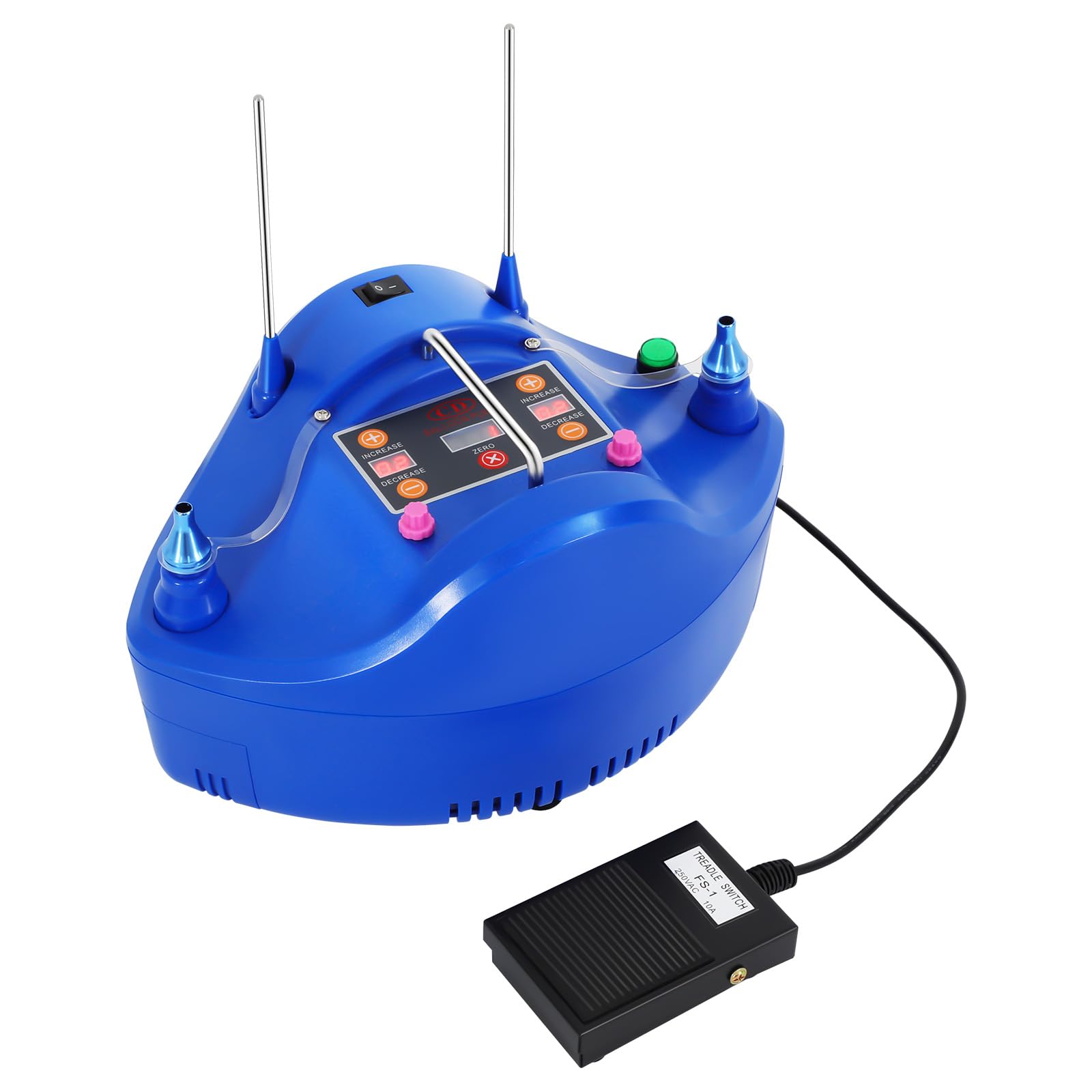 Pompa elettrica per palloncini, pompa per palloncini da 1200W con pedale, pompa per palloncini portatile a doppia uscita per gonfiare palloncini per decorazioni per feste, matrimoni, compleanni e