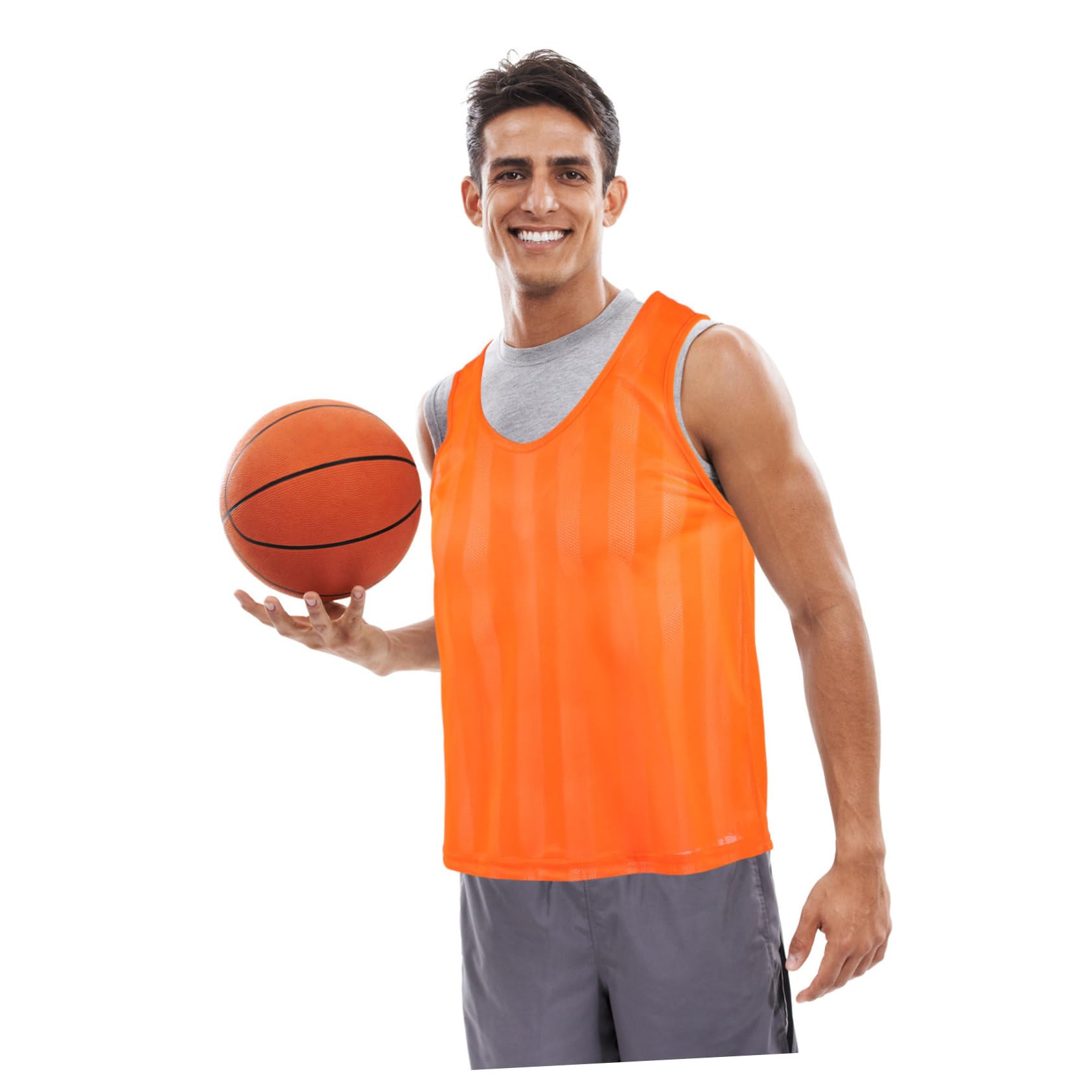 6 Petos De Fútbol: Chalecos De Sin Mangas Para Entrenamiento Camisetas De Entrenamiento A Rayas Para Fitness, Running Y Actividades Libre.
