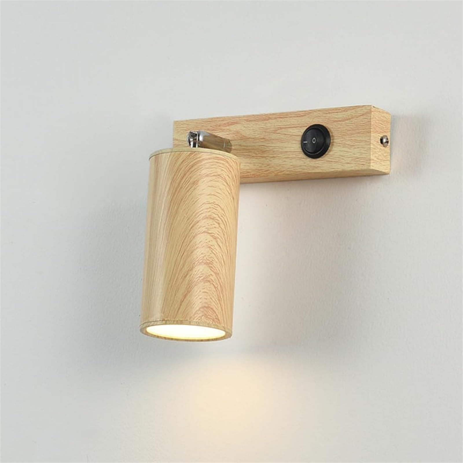 Leselampe zur Wandmontage, LED, Lesespot, Nachttisch, verstellbar, Holzmaserung, 5 W, Alumiindoor Hardwired Wall Lamp, White Light Headboard, Leselampe (Standard)/mit Schalter