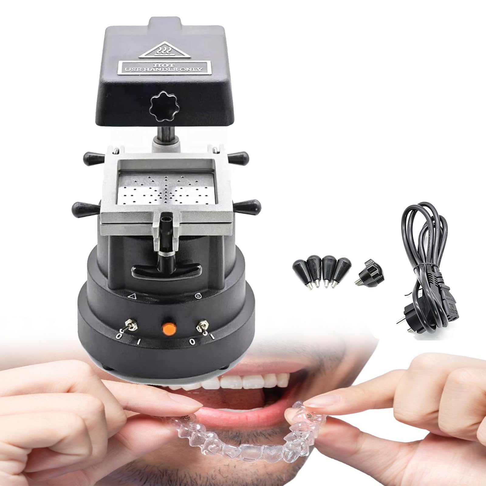 Dental-Vakuumformmaschine für kieferorthopädische Halterungen und Formen, tragbare Laborausrüstung für Kliniken und Experimente