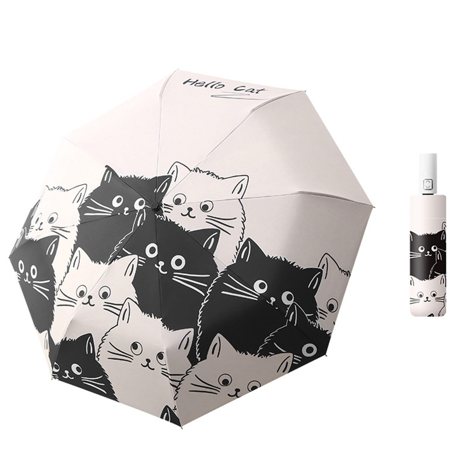 Osniyaw Women's A Portable 3-Way Folding Umbrell Parasol Manual Utomatic Rain Parasol Gift For Girls Waterproof