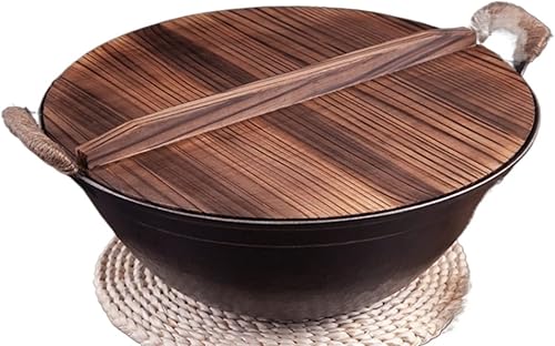 HESNDtg Soup Pot Wok Gas Burner Non Stick cast Iron Pot Large Pot Kitchen Accessories cookware