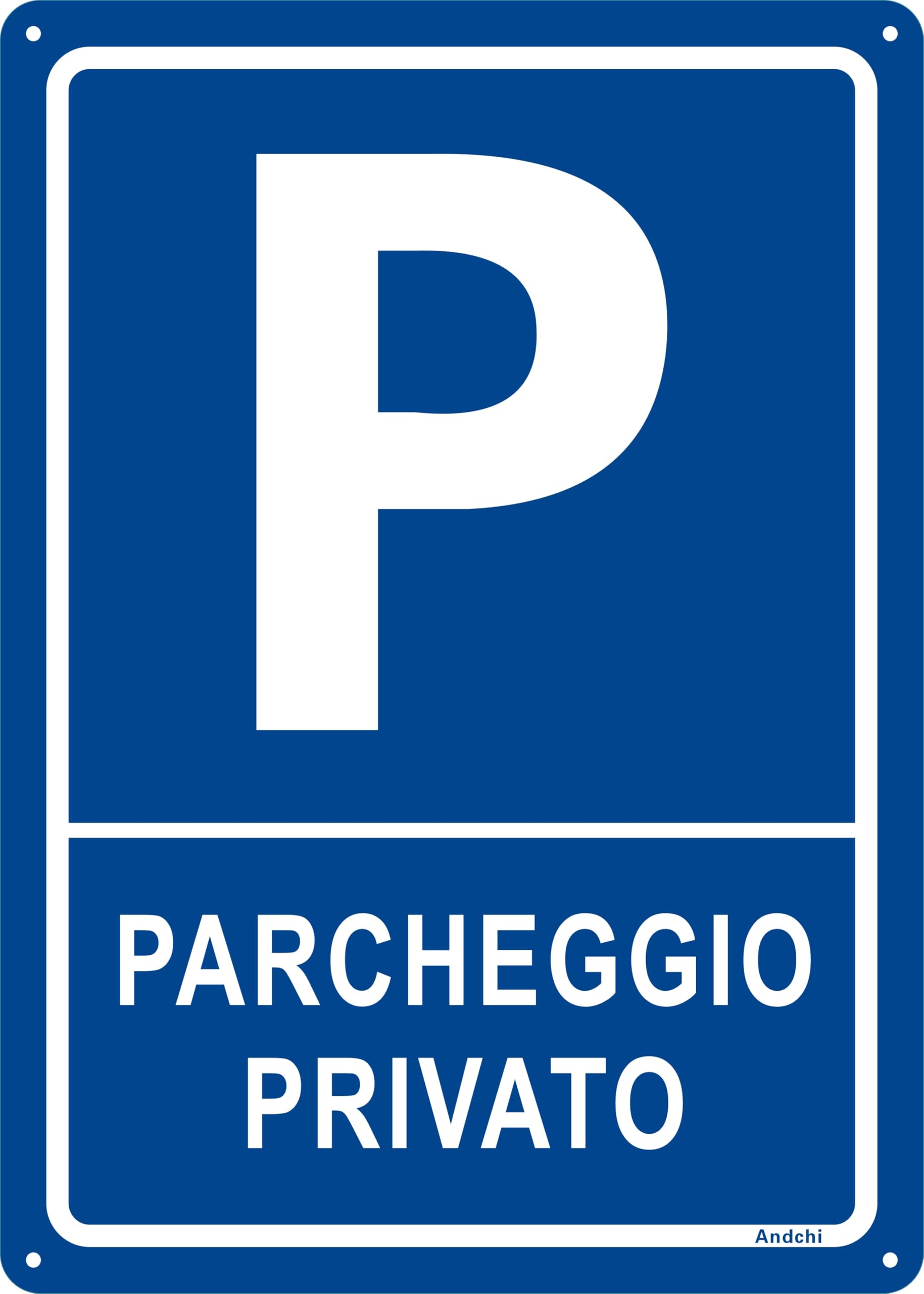 2pz Cartelli di parcheggio privato Suggerimenti per i segni di spazi di parcheggio privati(Blu - Parcheggio privato, 25 * 35cm)