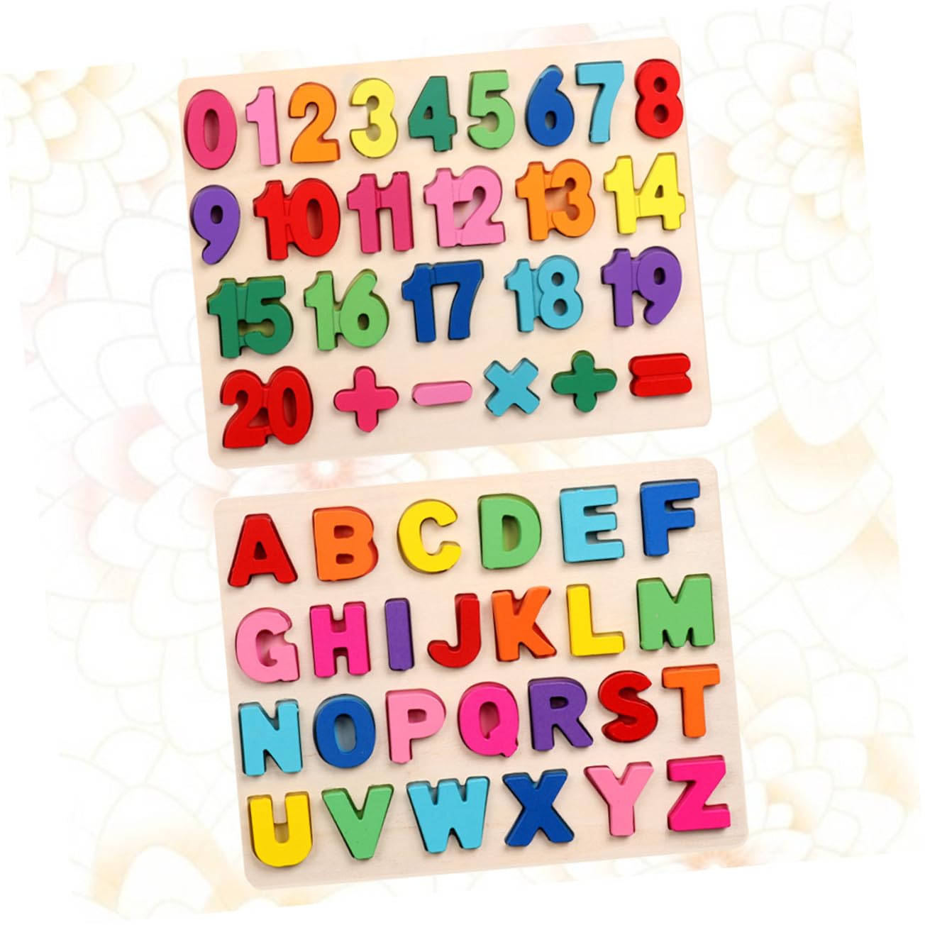 Puzzle in Legno Numeri e Alfabeto, Set Educativo per Bambini | Sviluppo Mentale, Strumenti Didattici Cognitivi, Rompicapo Riconoscimento