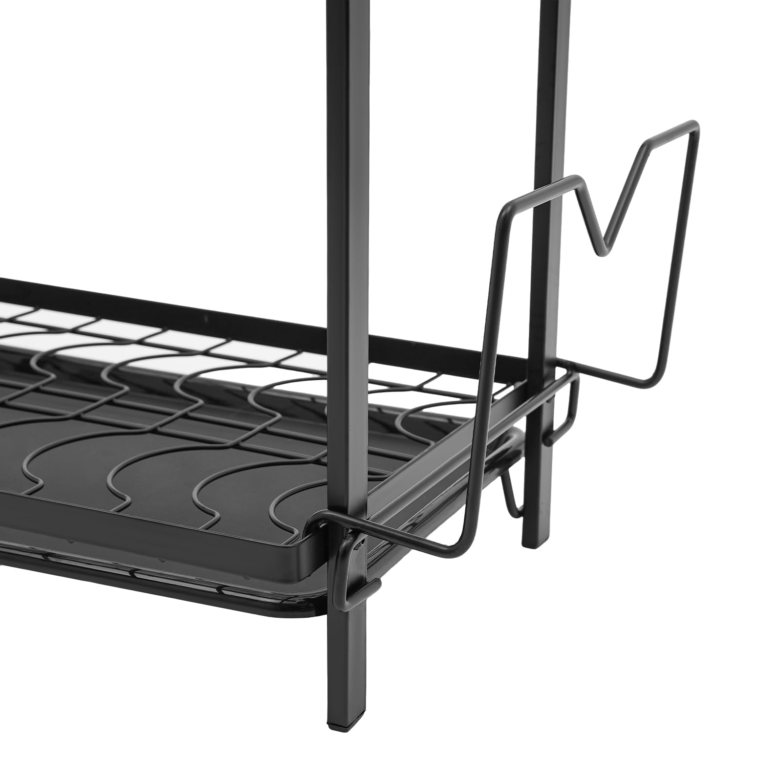 Escurreplatos de 3 niveles para colgar en la pared, con soporte para tabla de cortar, cesta para cubiertos, para platos, cuencos, especias