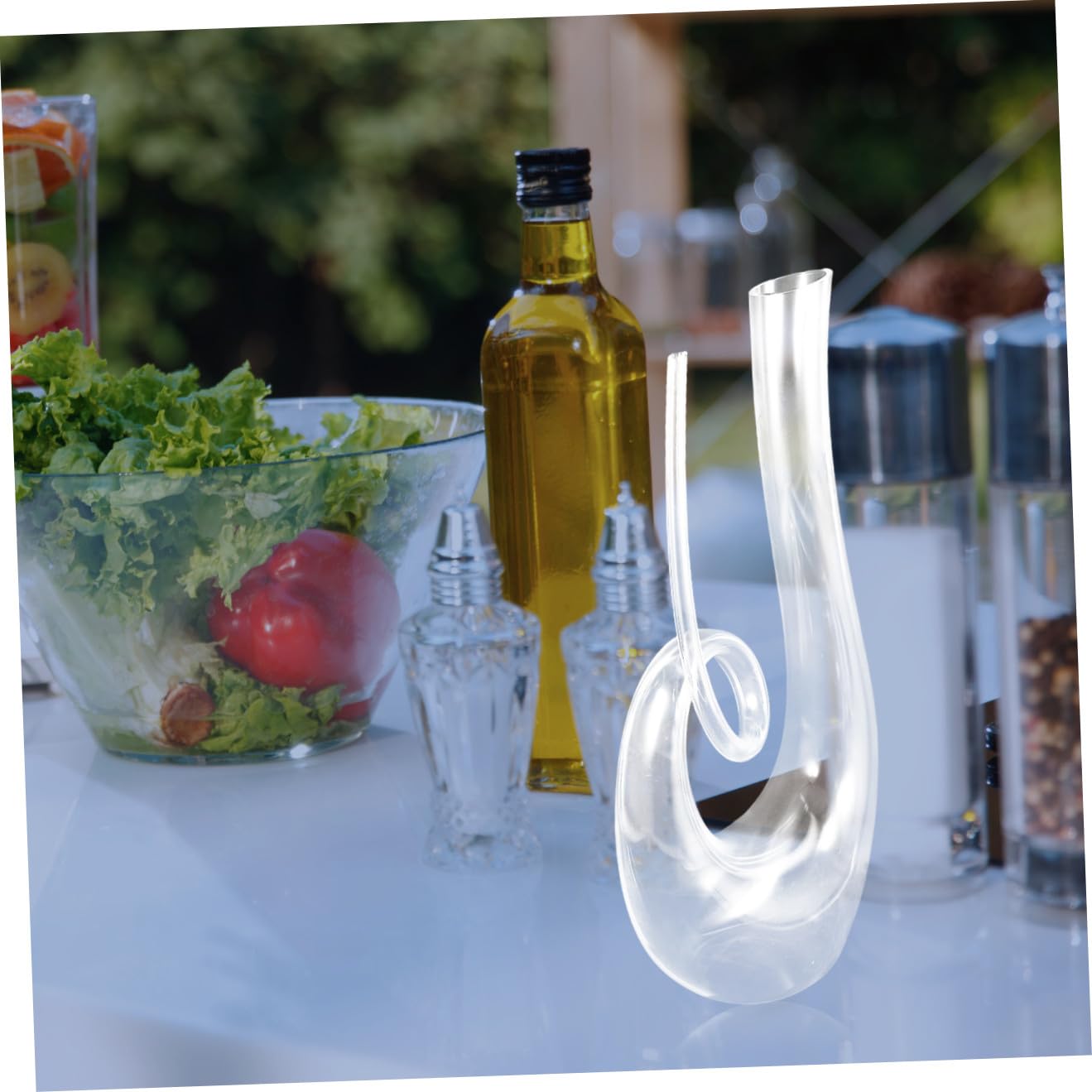 VALICLUD Decanter in Cristallo senza Piombo 1300 Ml Caraffa per Vino Rosso e Bianco Fondo Stabile Distributore Trasparente per Degustazione e Feste Accessorio Elegante per Casa e Bar