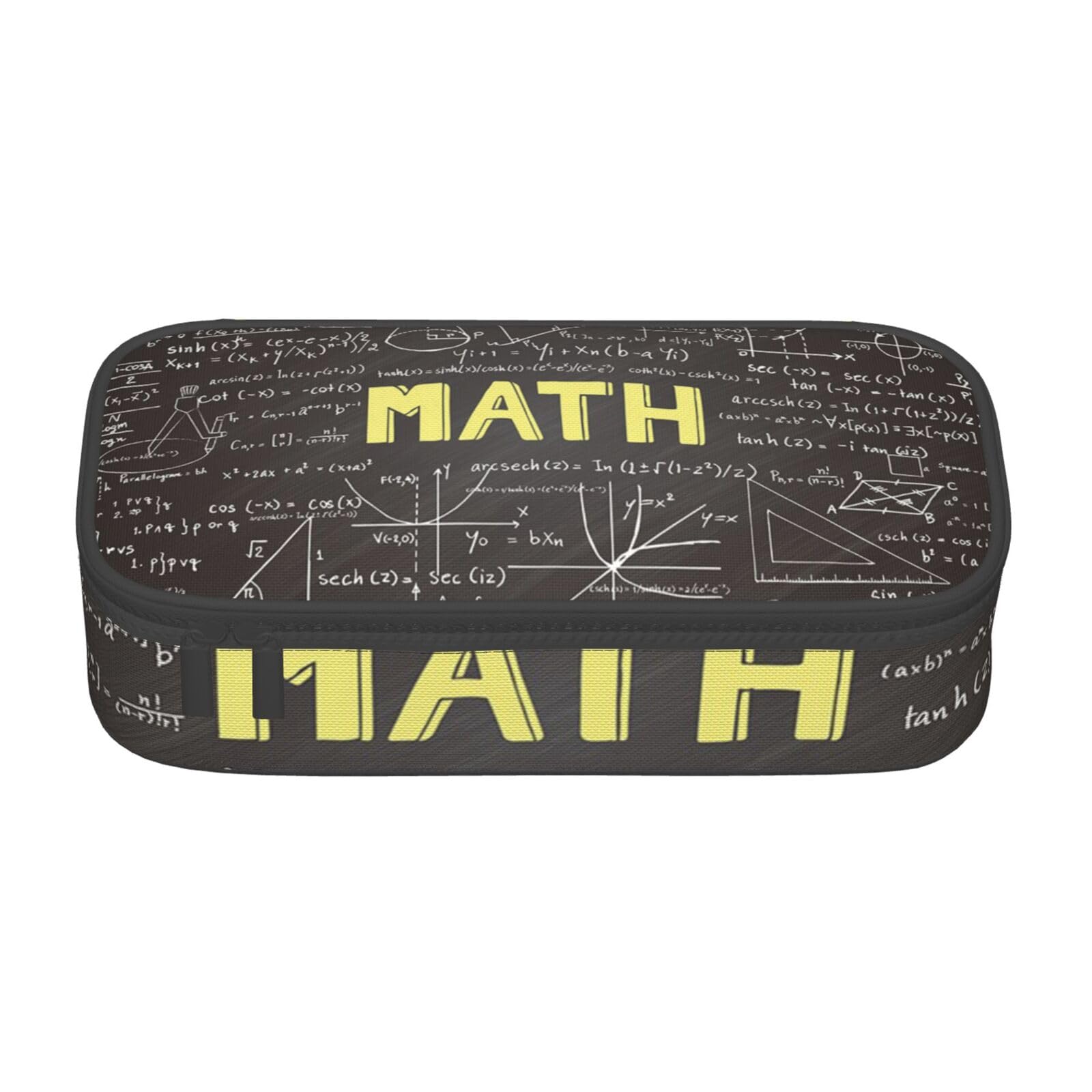 AABSTBFM School Math Printed Pencil Case Cute High Capacity Pen Pencil Pouch Bag with Zipper - Versatile and Durable for School, Office, and Travel