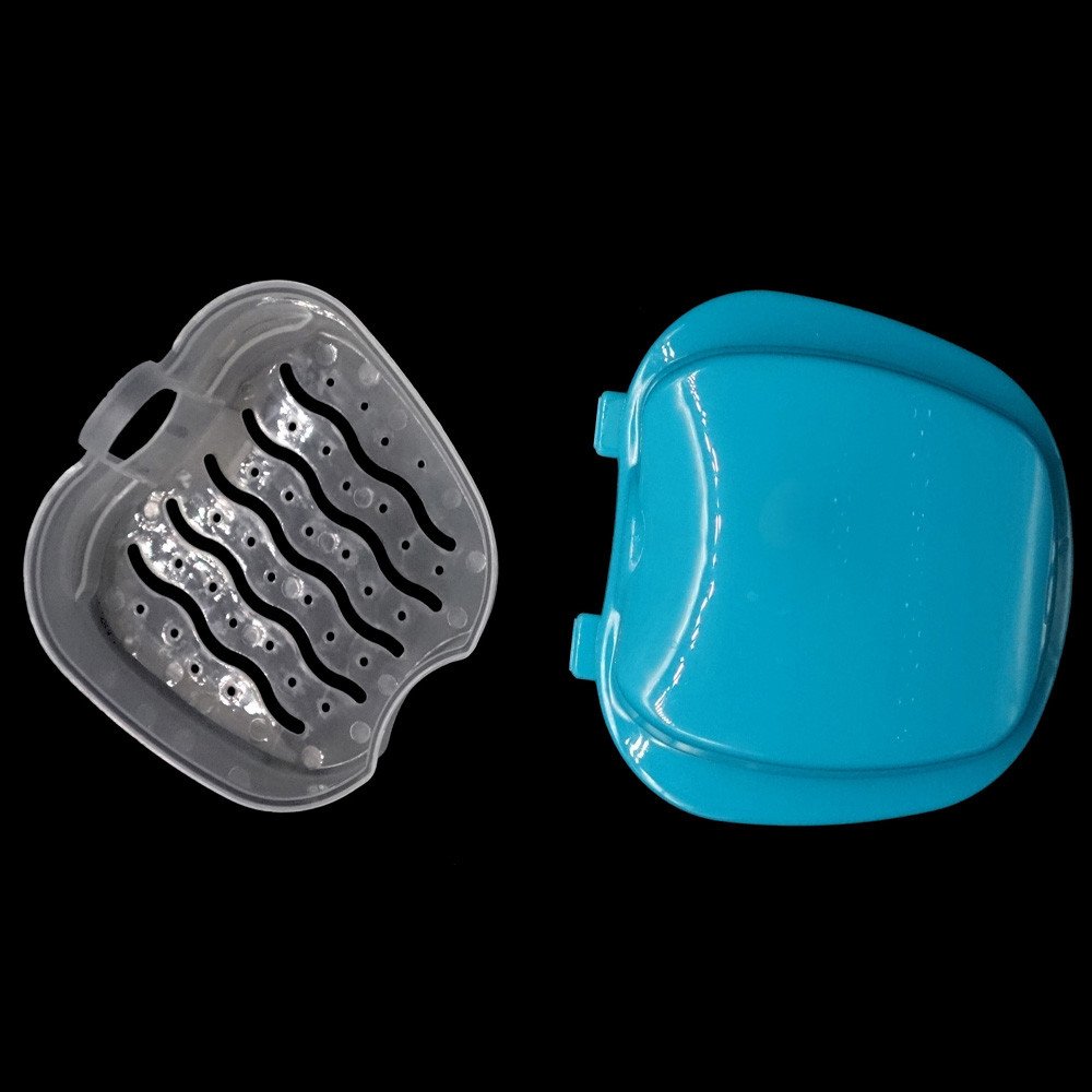 Con Spazzola Per Protesi Custodia Per Bagno Dentale Denti Finti Protezione Per La Bocca Contenore In Plastica Per L'igiene Orale Fornure Ortodontiche - Foto 6