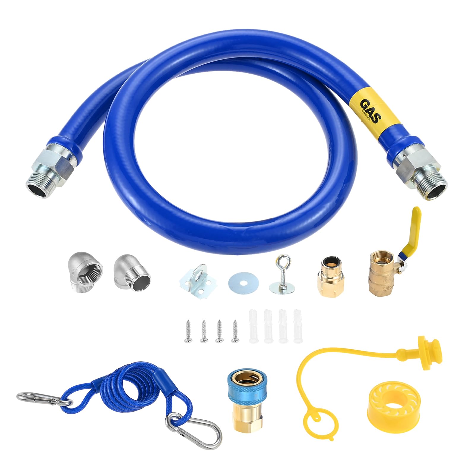 1675KIT48 Sicherheitssystem-Set, 121,9 cm Gasschlauch-Anschluss-Set
