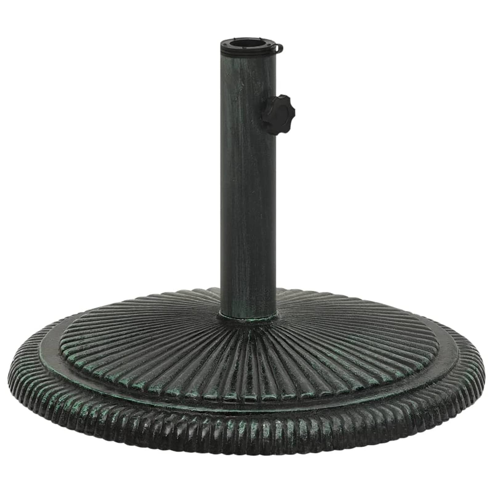 Socle de Parasol Vert 45x45x30 cm Fonte,Pied De Parasol,Pied De Parasol Lourd,Pied De Parasol sur roulettes