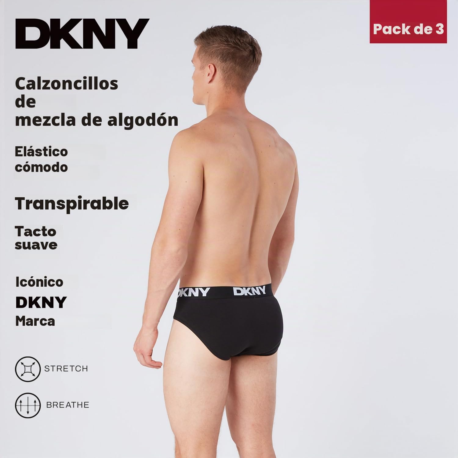 DKNY Kelso Calzoncillo Hombre (Pack de 3)