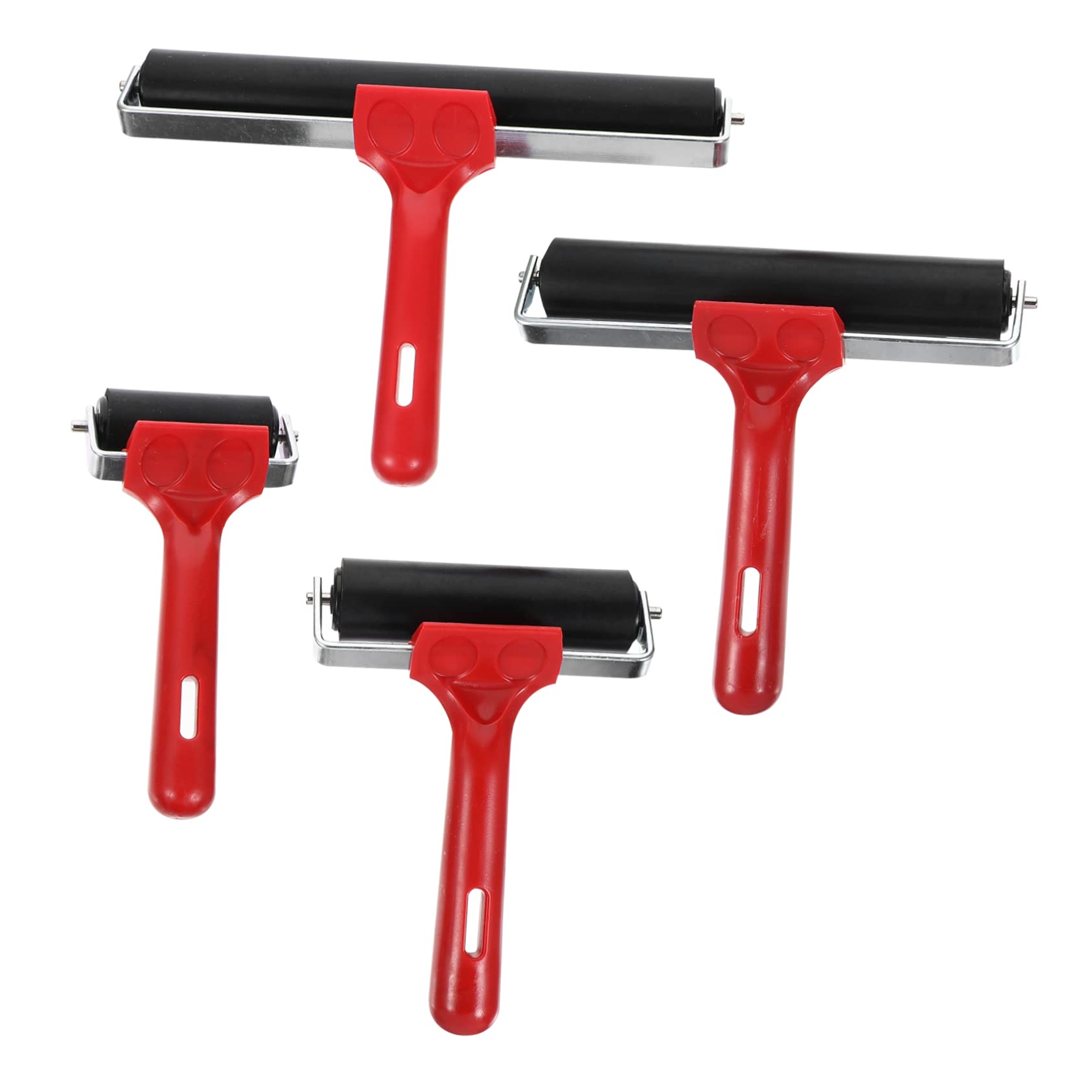 Gogogmee 4pcs Professional Rubber Roller Tool for Vinyl Printing Stamping Art Craft