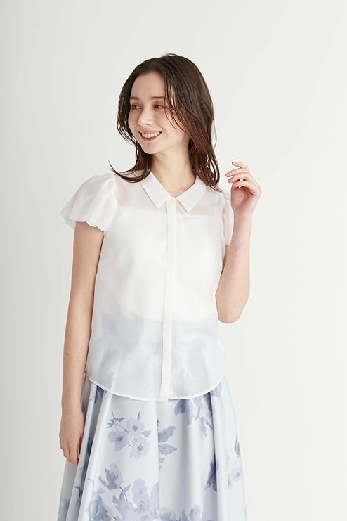 Amazon | [セルフォード] 襟付きキャップスリーブブラウス