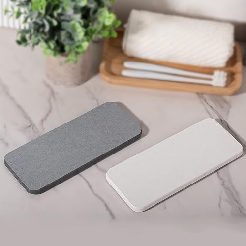 Miniatura 7 de Soporte para esponja de cocina de secado instantáneo, tapete de secado de piedra de tierra de diatomeas, organizador de encimera de baño, bandeja