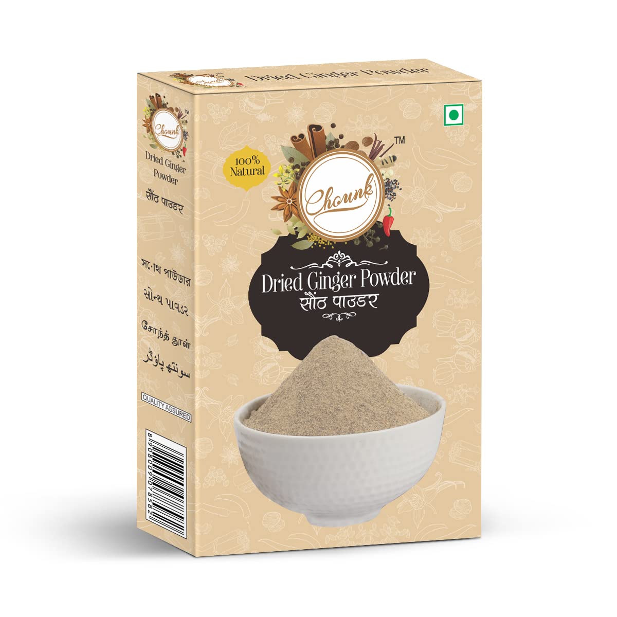 Chounk Dry Ginger Powder | Organic Sukku Powders | Adrak Powder with No Preservatives & No Additives | Ginger Powders Dry Pure & Natural Ingredients | Sonth Powder 300g (Pack of 3 X 100g)
