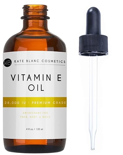 Kate Blanc Cosmetics - Aceite de vitamina E para piel y cara 28000 UI Reduce la apariencia de cicatrices quirúrgicas arrugas manchas oscuras acné
