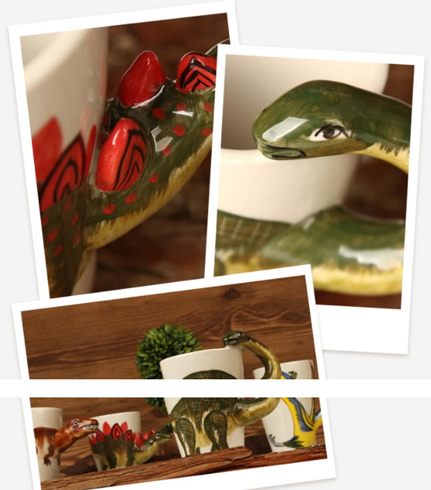 XINGYU kubek kuchenny ceramiczny kubek do kawy gładki porcelanowy kubek ręcznie wykonany kubek do herbaty kubek do kawy z uchwytem 3D zwierzę dinozaur Boże Narodzenie prezent urodzinowy