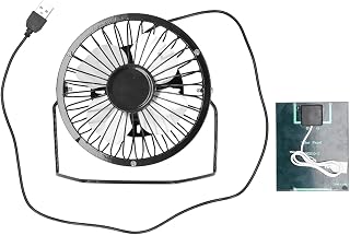 Mini Solar Panel Powered Fan Outdoor Mobile Power Supply Ventilation Cooling USB Mini Portable Cooling Fan for Greenhouse Home