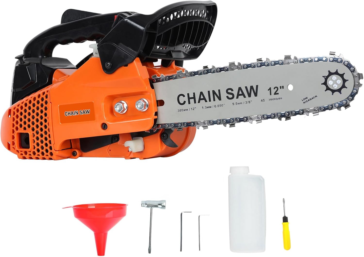 HshDUti 25.4cc Petrol Chainsaw Gas Powered Chainsaw 12 Inch Top Handle