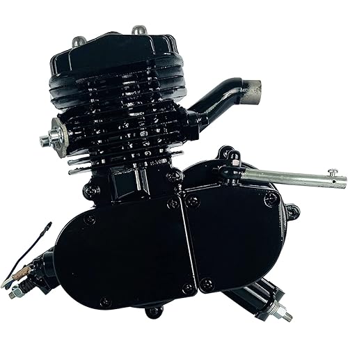 YIYIBYUS Bicycle Engine 2-Stroke 80cc Bike Motor Air-Cooled Two-Stage Transmission Variable Speed Motorized Bike Gasoline Engine Incomplete Engine