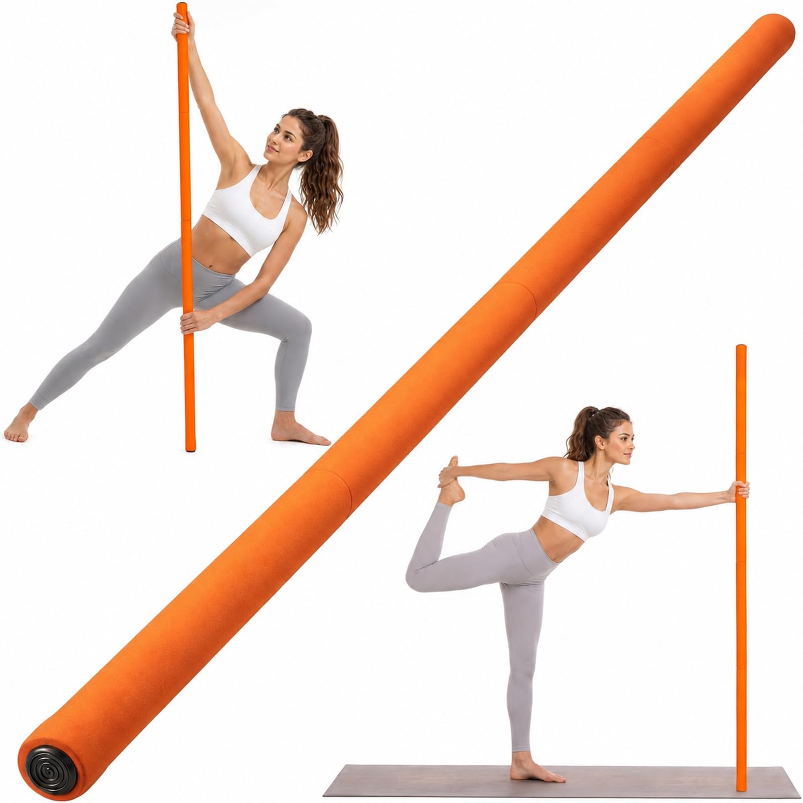 Adjustable Yoga Stick, 150 cm Steel Mobility Bar for Stretching and Balance