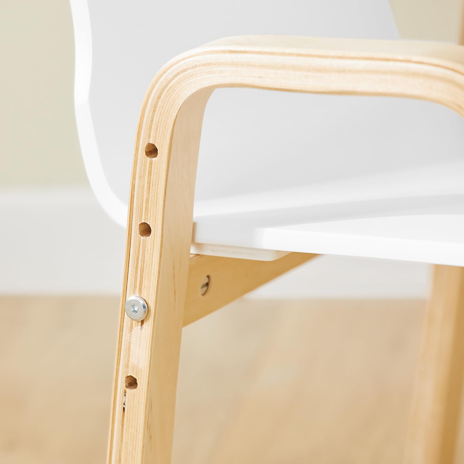 SoBuy KMB24-Wx2 Lot de 2 Chaise Enfant Design Tabouret avec Accoudoirs et Dossier Hauteur d'Assise Réglable