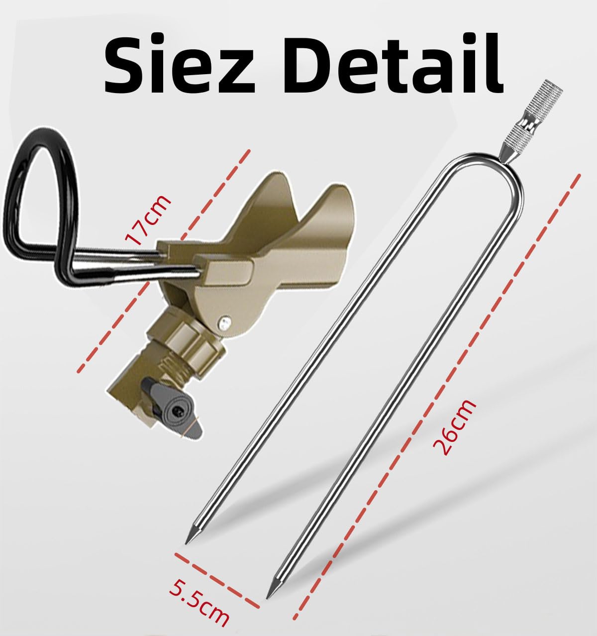 Support De Canne à Pêche En Acier Inoxydable - Porte-Canne Détachable Pour Pêche En Rivière Et Plage - Lot De 2