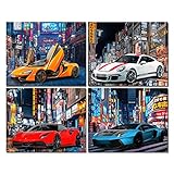 Rotating Art Japanese Street Style Car Posters for Boys Room Lamborghini poster McLaren Ferrari...