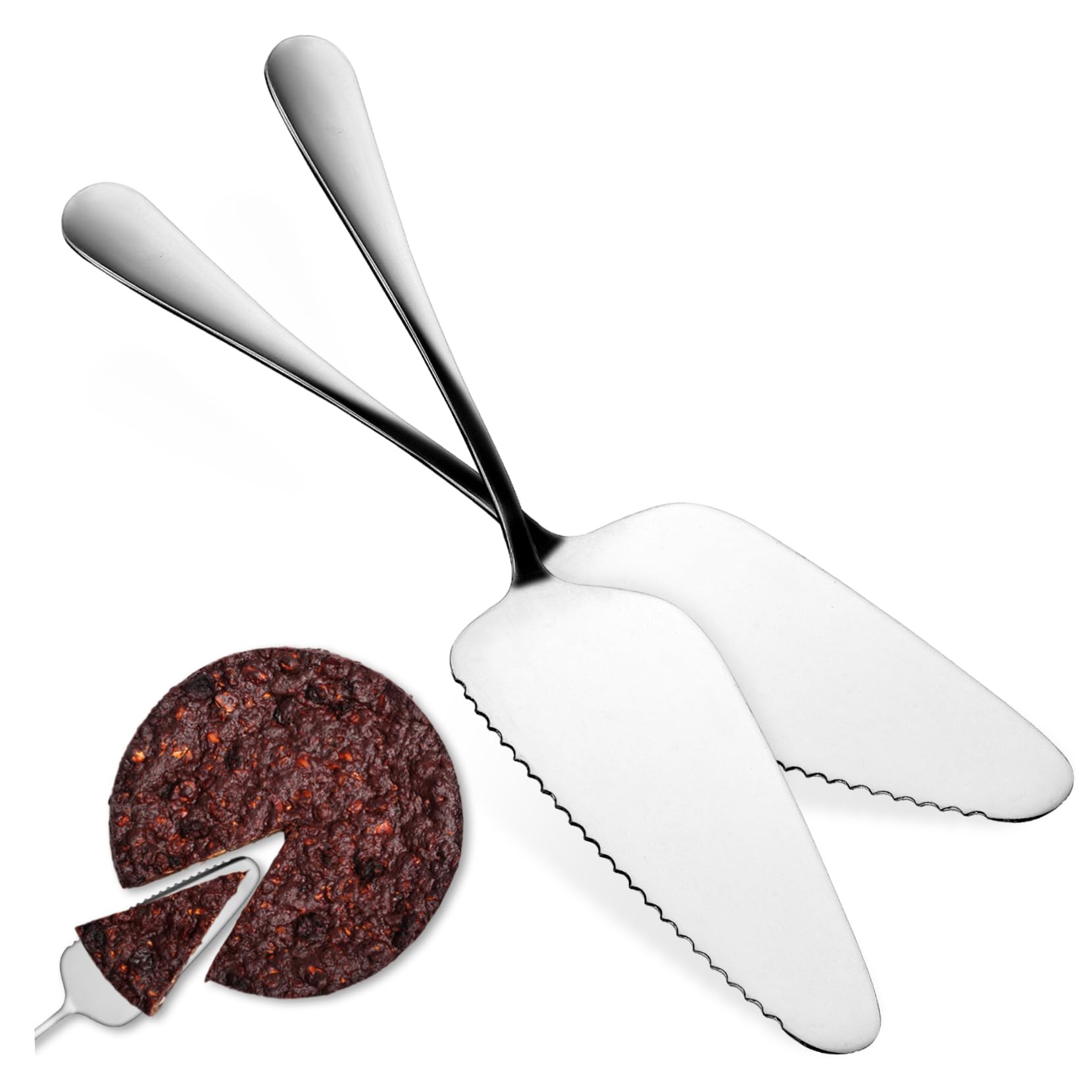 COLLBATH 2pcs Cake Spatula Griddle Wedding Roulette Pie Shovel Pizza Turner Spatula Party Cheese Cake Infuser Dish Pancake Cakes Rustic Cake Server Cake Serving Spatula Stainless Steel